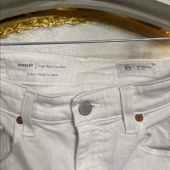 AG Adriano Goldschmied Kinsley High Rise Raw Edge Crop Boot Distressed Jeans 29 - Picture 5 of 9